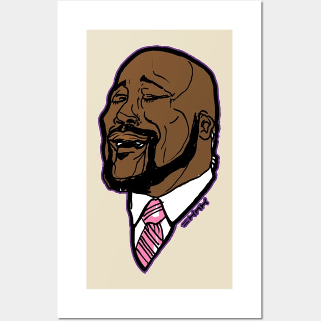 Singing Shaq Meme Wall Art by sketchnkustom